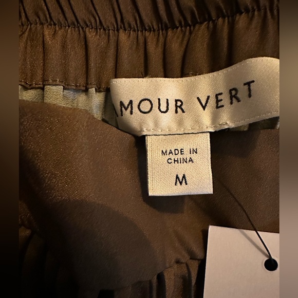 New Amour Vert Blaze Pleated Skirt in Bronzed Olive - size MED. org $180 - Picture 6 of 6